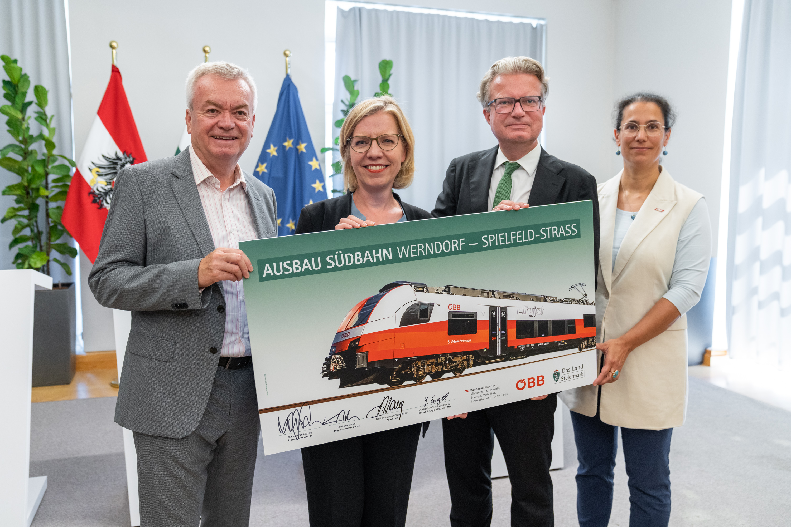 Bund, Land Steiermark und ÖBB besiegeln Ausbau der Südbahn Land